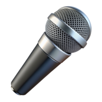 stunning signature A microphone, silver and black with Transparent Background png