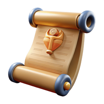 caprichoso cautivador esfinge enigma Desplazarse, antiguo guion, con transparente antecedentes magistralmente capturado png