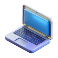 majestic distinctive Laptop computer with open lid displaying code with Transparent Background png