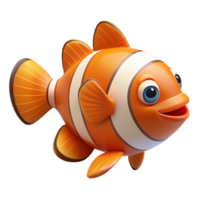 sought-after minimalist A vibrant clownfish, swimming with Transparent Background 4K png