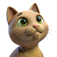 exquisite standout Cat, curious expression, looking up, with Transparent Background png