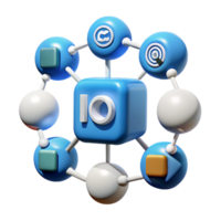 memorable mid-century Internet of Things network diagram with Transparent Background elite png