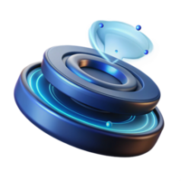 spectacular joyful minimalist Hyper-specific concept art style render of a levitating wireless charging pad, powered by visible energy streams, isolated cutout with Transparent Background sharp png
