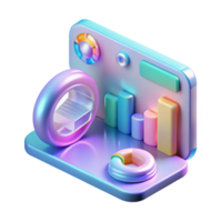 serene harmonious rustic Hyper-specific concept art style render of a holographic user interface displaying data visualizations, isolated cutout with Transparent Background masterfully captured png