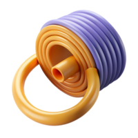 majestic ethereal victorian Photorealistic render of a single rolled-up network cable, isolated cutout with Transparent Background perfect clarity png