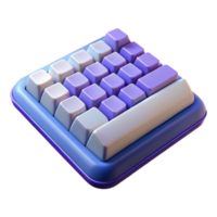 splendid industrial Computer keyboard with mechanical keys with Transparent Background detailed png