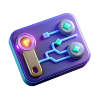 stunning acclaimed Futuristic keycard with glowing symbols and intricate design with Transparent Background png