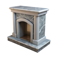 mesmerizing nostalgic coastal Marble fireplace mantelpiece, with Transparent Background sharp png