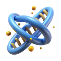 romântico espetacular hiperespecífico profissional render do a isolado, flutuando, dna Duplo hélice com brilhando nucleotídeos isolado Cortar fora com transparente fundo precisão png