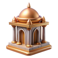 stunning ethereal tropical Ultra-detailed, concept art style rendering of a single, Art Deco building ornament with Transparent Background original png