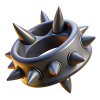 rare coastal Hyper-specific, photorealistic, isolated cutout of a single Cerberus collar, spiked iron with Transparent Background gallery standard png