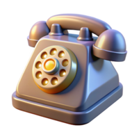 melancholic stunning Concept art style, isolated cutout of a retro-futuristic telephone with a rotary dial and illuminated buttons with Transparent Background exclusive png