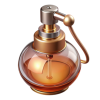 impressive distinctive Ultra-detailed, photorealistic isolated cutout of a vintage perfume bottle with atomizer with Transparent Background png