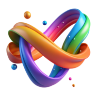 pristine tranquil rustic Concept art style, isolated cutout of a single, abstract, flowing ribbon of vibrant, multi-colored particles, hyper-specific with Transparent Background expertly shot png