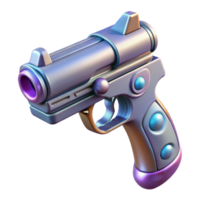 memorable renaissance Photorealistic, ultra-detailed, isolated cutout Professional render of a futuristic pistol with a pearl handle and streamlined barrel with Transparent Background professional png