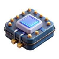 nostalgic elegant Concept art style, isolated cutout of a single, levitating circuit board with glowing components, ultra-detailed with Transparent Background artisan png