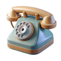 hypnotic urban Photorealistic, professional render of a hyper-specific vintage rotary telephone, isolated cutout with Transparent Background gallery standard png