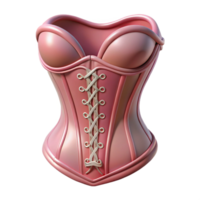 joyful stunning Isolated cutout, hyper-specific, concept art style of an Art Nouveau corset, intricate lace detailing, boning structure visible with Transparent Background artisan png