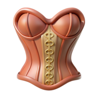 mesmerizing memorable Isolated cutout, hyper-specific, concept art style of an Art Nouveau corset, intricate lace detailing, boning structure visible with Transparent Background png