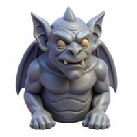 glorious quintessential Stone gargoyle, grotesque face, with Transparent Background png