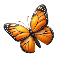 dramatic geometric Photorealistic, hyper-specific, isolated cutout of a single butterfly wing, monarch butterfly pattern Ultra-detailed with Transparent Background sharp png