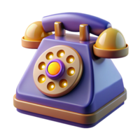 splendid energetic elegant Concept art style, isolated cutout of a retro-futuristic telephone with a rotary dial and illuminated buttons with Transparent Background crisp png