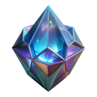 impressive renaissance Alien crystal, glowing core, intricate facets with Transparent Background 8K png