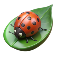 rare futuristic Single ladybug on a green leaf with Transparent Background This one slightly bends the rules but is a VERY common search studio quality png