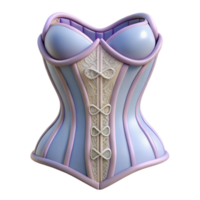 hypnotic geometric Isolated cutout, hyper-specific, concept art style of an Art Nouveau corset, intricate lace detailing, boning structure visible with Transparent Background 8K png