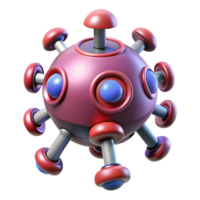 celebrated gothic Concept art style, isolated cutout of a single nanobot, hyper-specific microscopic detail, ultra-detailed with Transparent Background artisan png