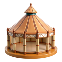 splendid futuristic Yurt traditional Mongolian structure frame with Transparent Background artisan png