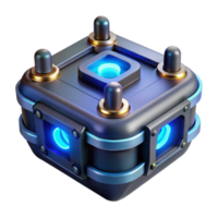 splendid rustic Photorealistic professional render of a single, advanced hacking tool with glowing LED indicators with Transparent Background exclusive png