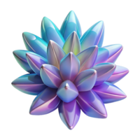wonderful harmonious nordic Hyper-specific, professional render, concept art style, isolated cutout of a single, crystalline space flower with Transparent Background fine detail png