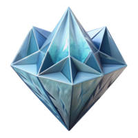 breathtaking rustic Ultra-detailed, photorealistic isolated cutout of a single, levitating, ice crystal with intricate fractal patterns with Transparent Background high quality png