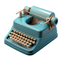 romantic majestic Hyper-specific, professional render of a vintage typewriter with keys visible, isolated cutout with Transparent Background impeccable png
