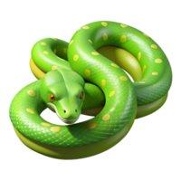 dreamy striking A slithering green tree python, with Transparent Background high resolution png