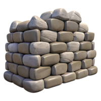 peaceful pristine Stone wall, stacked dry stone, with Transparent Background professional png