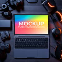 Minimal Laptop Display for App Concepts psd