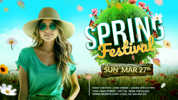 Digital Display Spring Festival Pro Template psd