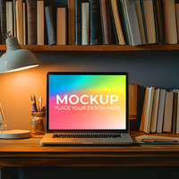Elegant Laptop Display for Interface Design psd