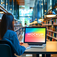 Tech Showcase with Laptop Display psd