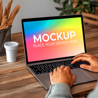 Mockup of Laptop for Online Platform Presentation psd