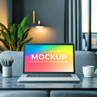 Mockup for UI Flow Showcase on Laptop psd