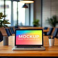 Digital Design Template with Laptop Mockup psd