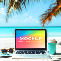Showcase UI Concept with Laptop Design psd