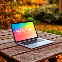 Showcase Mobile-Responsive Website on Laptop psd