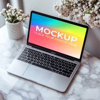 Laptop Mockup for Modern Web Layout Presentation psd