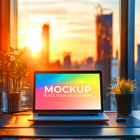 Mockup for Web Interface with Laptop psd