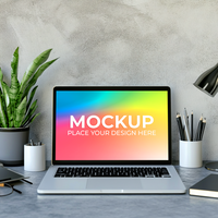 Responsive Layout Mockup Using Laptop psd