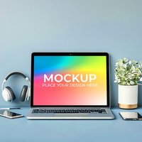 UI Design Preview on Tech Device psd